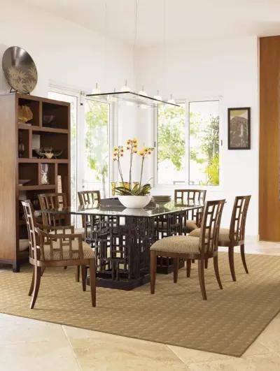 Tommy Bahama Home by Lexington Ocean Club South Sea Dining Table with Glass Top