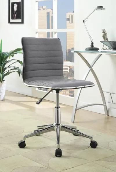 Coaster Chryses Upholstered Adjustable Home Office Desk Chair Grey