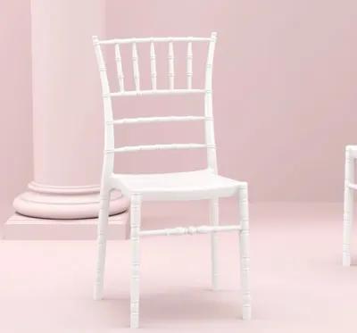 Compamia Chiavari Polycarbonate Dining Chair Glossy White