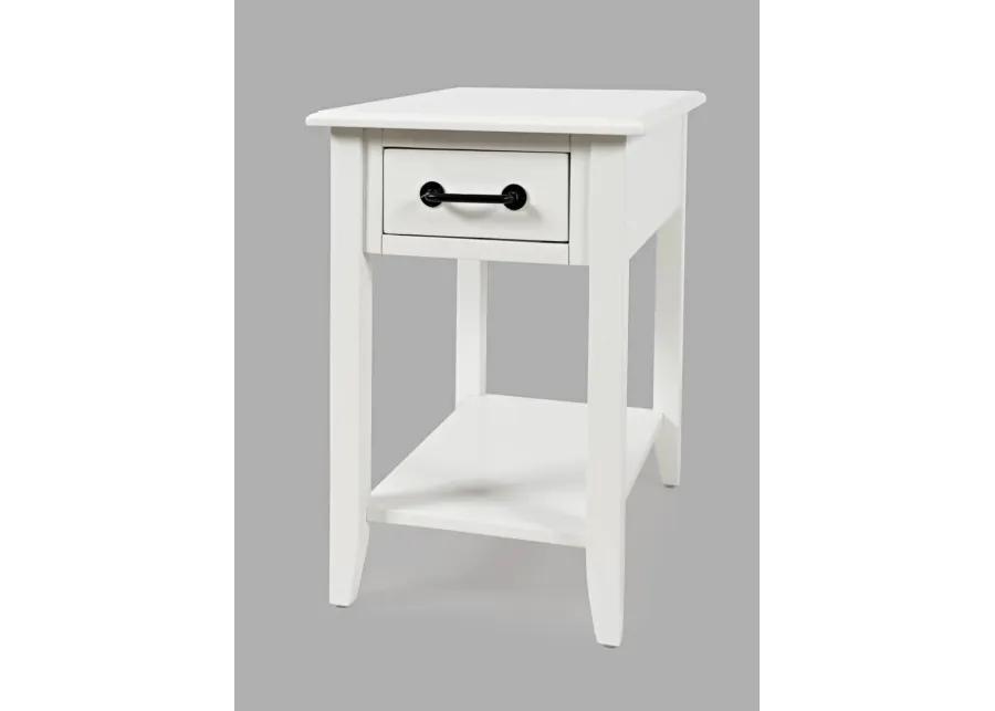 NORTH FORK CHAIRSIDE TABLE WHITE