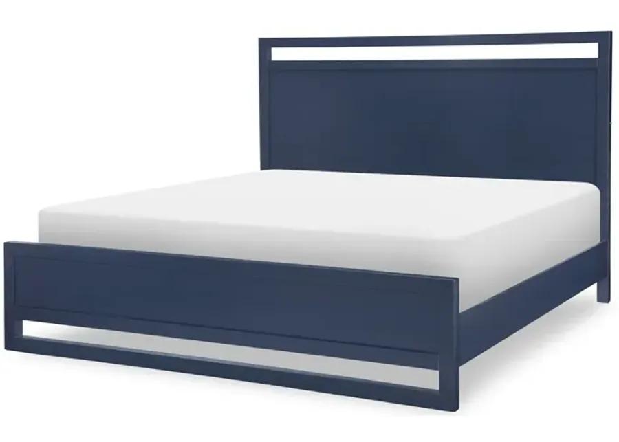 COMPLETE PANEL BED KING BLUE FINISH - SUMMERLAND INKWELL