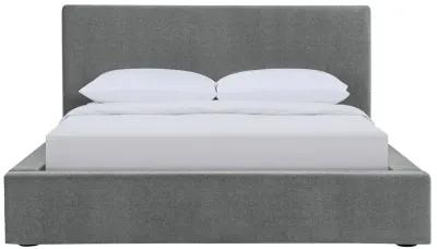 Gregory Upholstered King Panel Bed Graphite