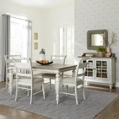 Liberty Furniture Whitney 5-Piece Weathered Gray Rectangular Casual Dining Table Set