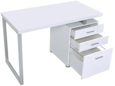 Coaster Brennan 47 Inch 3-Drawer Office Computer Desk White