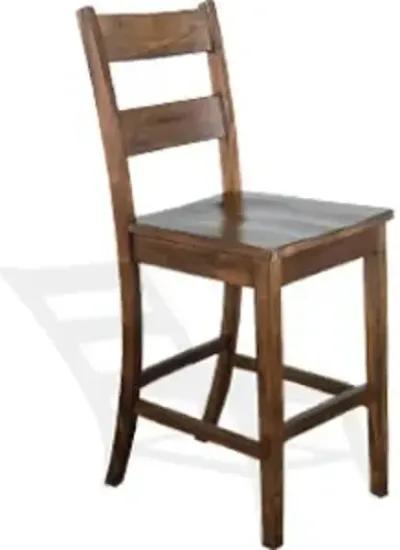 Sunny Designs Tuscany Vintage Mocha 48 Inch Ladderback Barstool