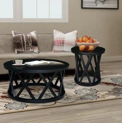 John Thomas Destinations Ceylon Round Coffee Table in Black