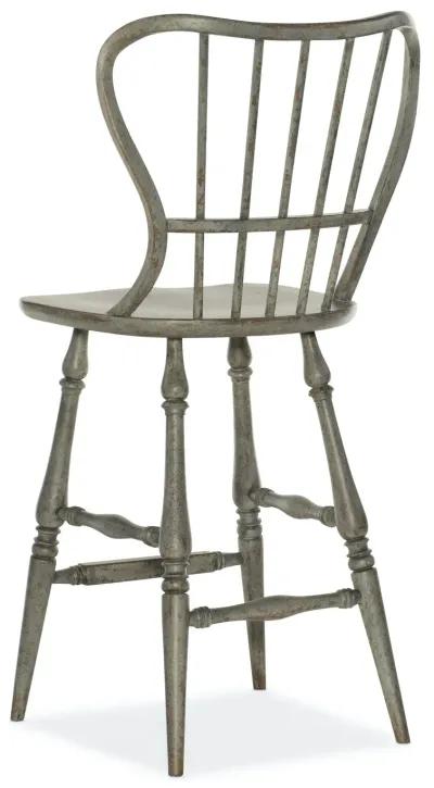 Hooker Furniture Ciao Bella Spindle Back Bar Stool Speckled Gray