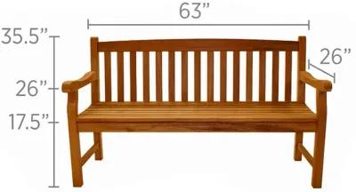 CLASSIC OUTDOOR THREE-SEATER BENCH