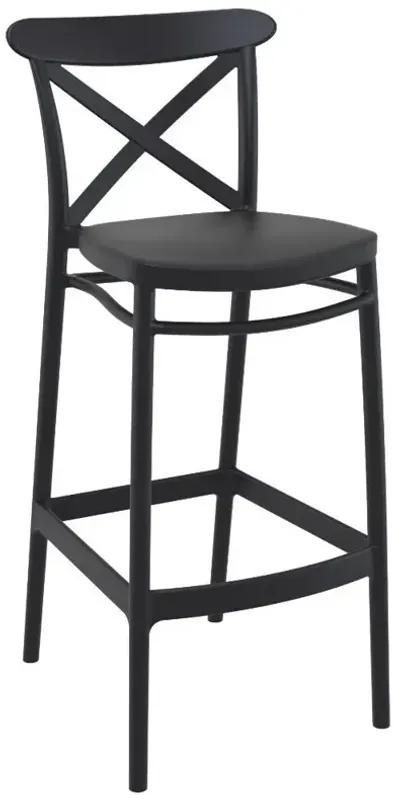 Compamia Cross Bar Stool Black