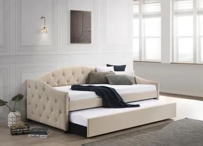 Coaster Sadie Upholstered Twin Daybed with Trundle Taupe