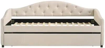 Coaster Sadie Upholstered Twin Daybed with Trundle Taupe