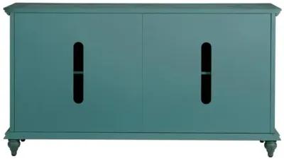 Martin Svensson Garden District Solid Wood TV Stand in Rustic Turquoise