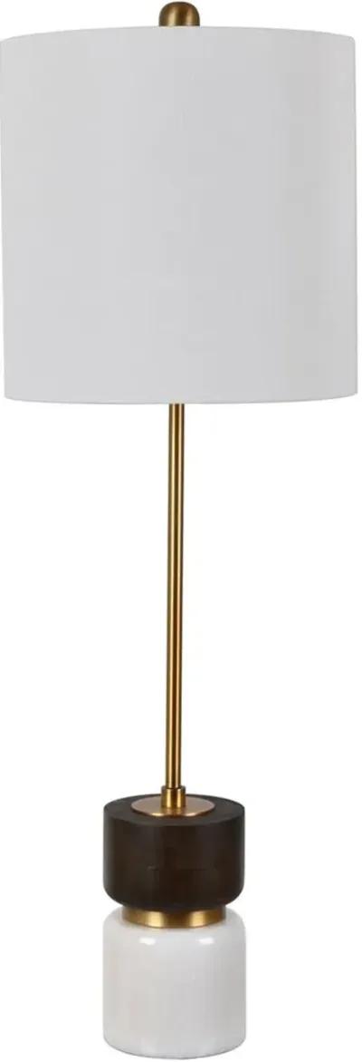 Crestview Miles Marble Stick Lamp