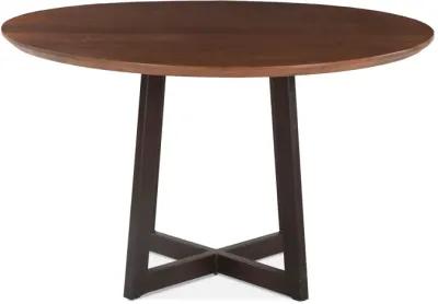 MOZAMBIQUE 48-INCH ROUND ACACIA WOOD TABLE IN WALNUT FINISH