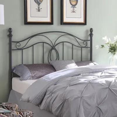 Coaster Evan Metal Queen Or Full Open Frame Headboard Dark Grey