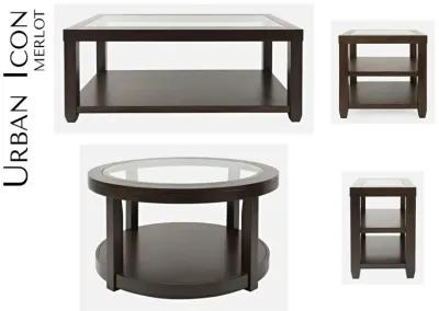 URBAN ICON END TABLE MERLOT