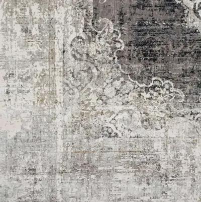 Uttermost Poneto Charcoal/Gray/Saffron/White 5 X 8 Area Rug