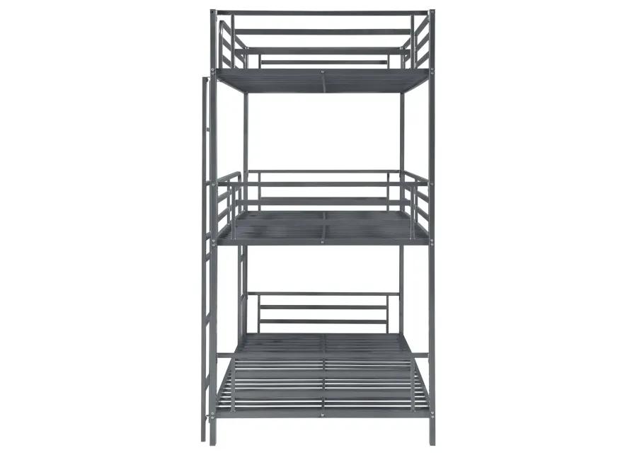 MAYNARD TRIPLE TWIN BUNK BED SILVER