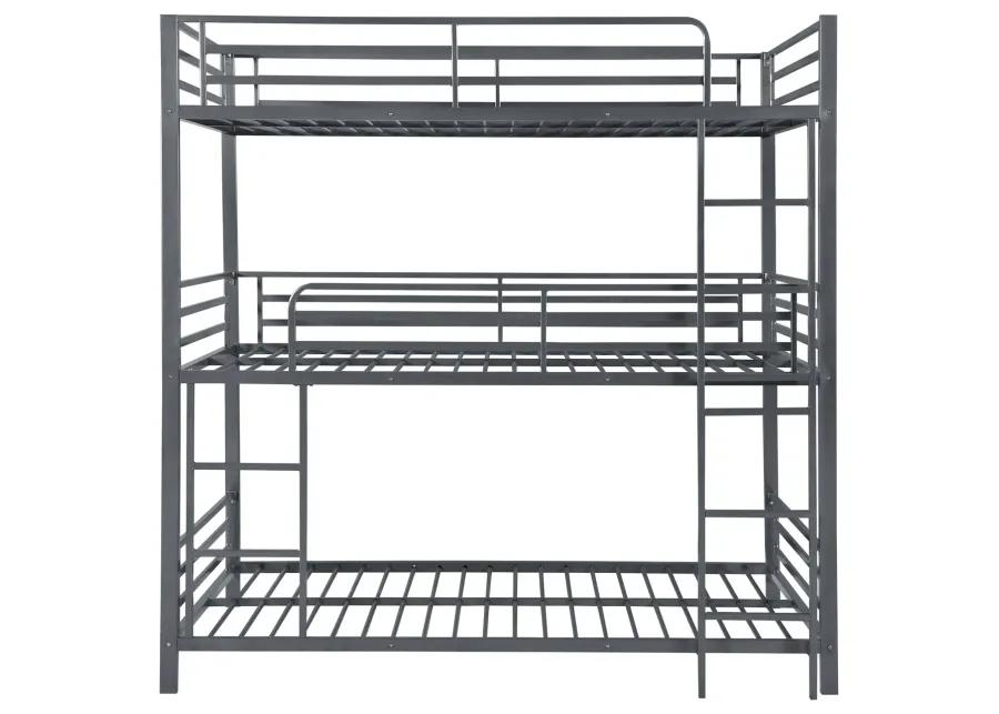 MAYNARD TRIPLE TWIN BUNK BED SILVER