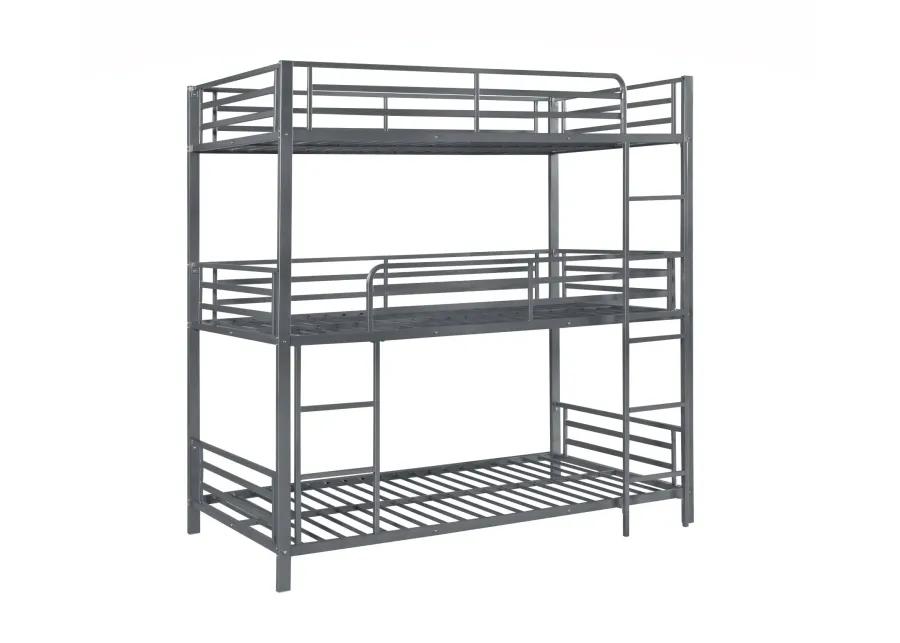 MAYNARD TRIPLE TWIN BUNK BED SILVER