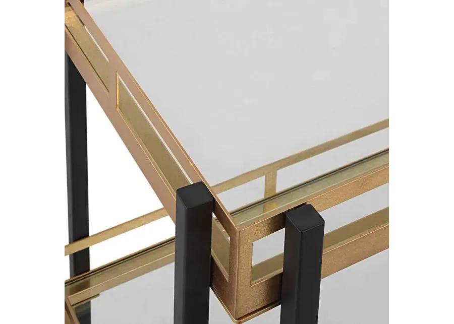 KENTMORE BLACK/GOLD BAR CART