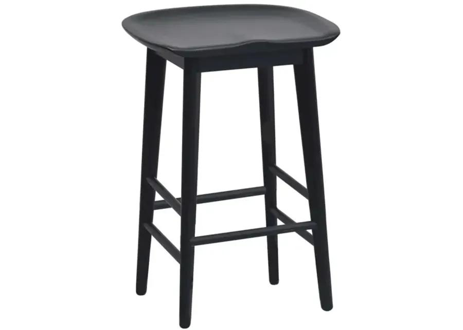 HILTON 24 INCH BACKLESS COUNTER HEIGHT STOOL BLACK