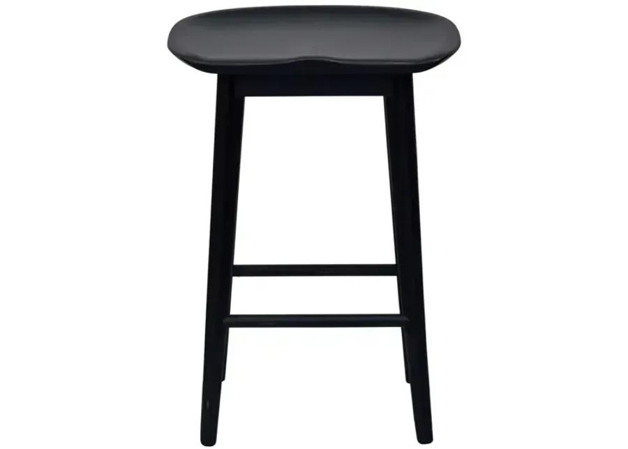 HILTON 24 INCH BACKLESS COUNTER HEIGHT STOOL BLACK