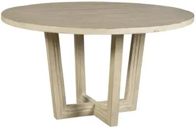 SILAS WHITE WASHED 54 INCH ROUND DINING TABLE