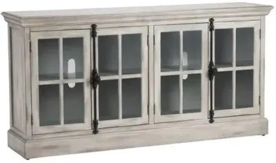 Crestview Harrison Light Grey Wash TV Media Console