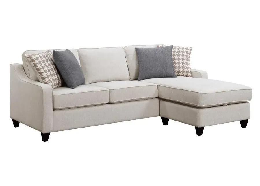 MCLOUGHLIN SECTIONAL CREAM ESPRESSO