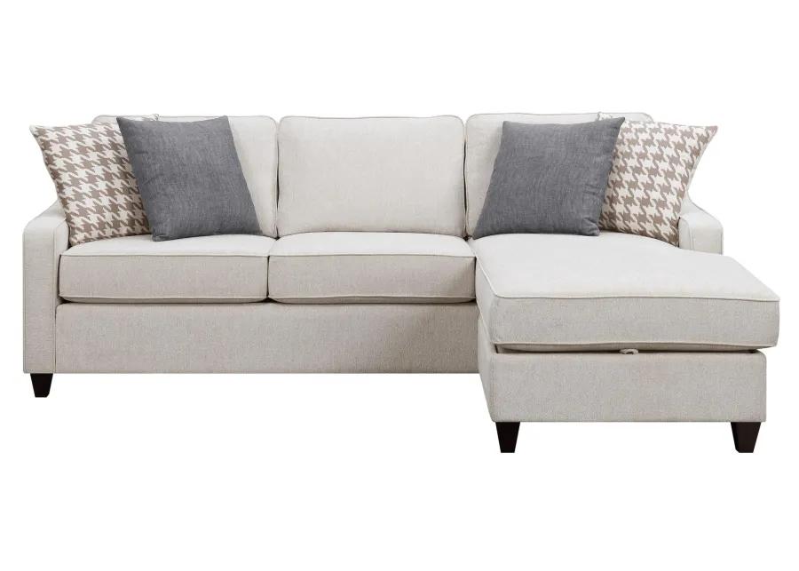 MCLOUGHLIN SECTIONAL CREAM ESPRESSO