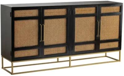 Crestview Port Royal Dark Brown/Beige Sideboard