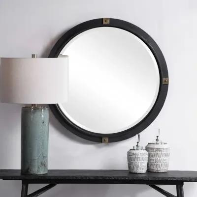 Uttermost Tull Industrial Dark Bronze Round Mirror