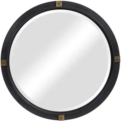 Uttermost Tull Industrial Dark Bronze Round Mirror