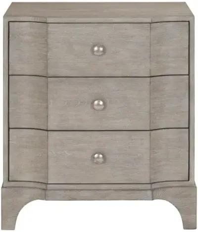 Bernhardt Albion Pewter 3-Drawer Nightstand