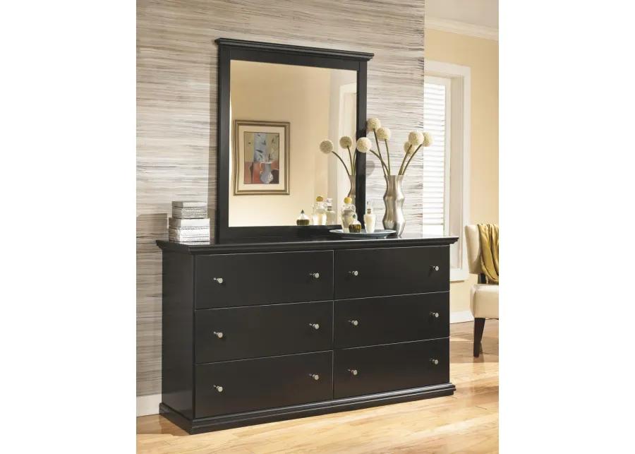 MARIBEL DRESSER AND MIRROR BLACK SIGNATURE DESIGN