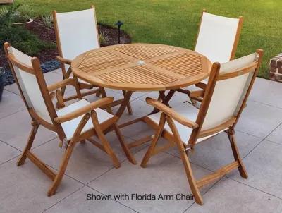 Royal Teak Round Large Sailor Outdoor Folding Dining Table