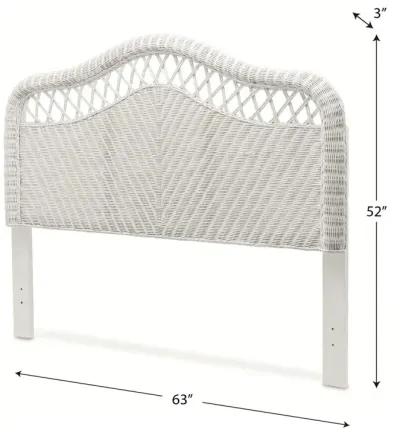 Seawinds Santa Cruz White Finish Queen Headboard