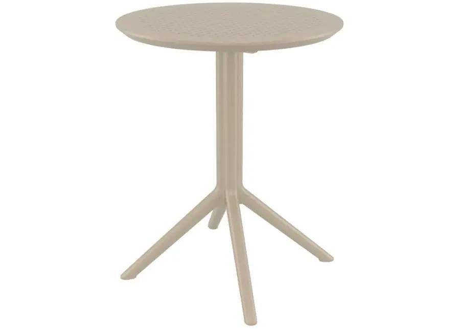 SKY ROUND FOLDING TABLE 24" TAUPE