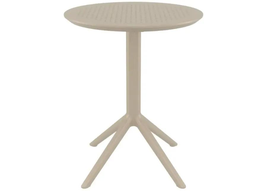 SKY ROUND FOLDING TABLE 24" TAUPE