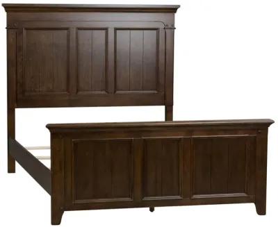 Liberty Furniture Complete Queen Bedroom Set Panel Bed, Dresser, Mirror & Nightstand Saddlebrook