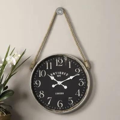 BARTRAM MATTE BLACK WALL CLOCK