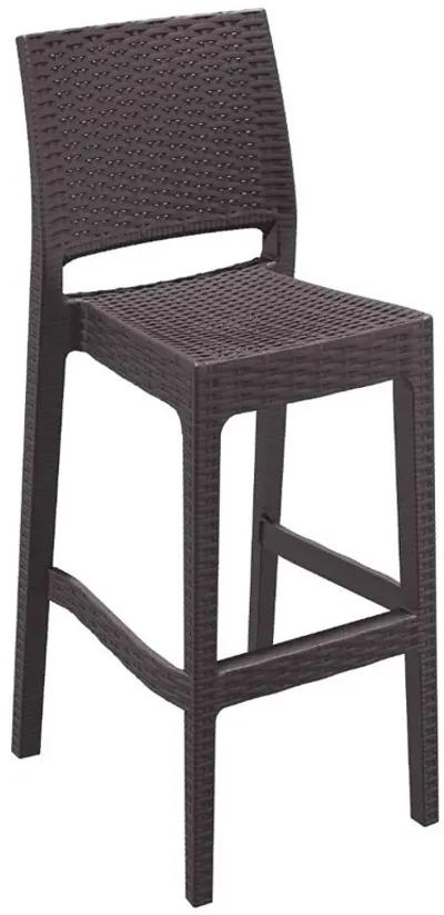 Compamia Jamaica Resin Wickerlook Bar Stool Brown