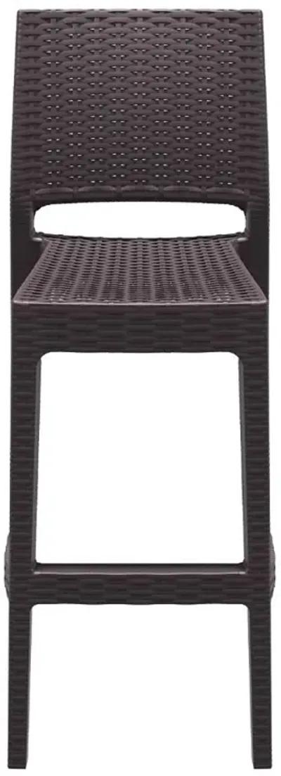 Compamia Jamaica Resin Wickerlook Bar Stool Brown