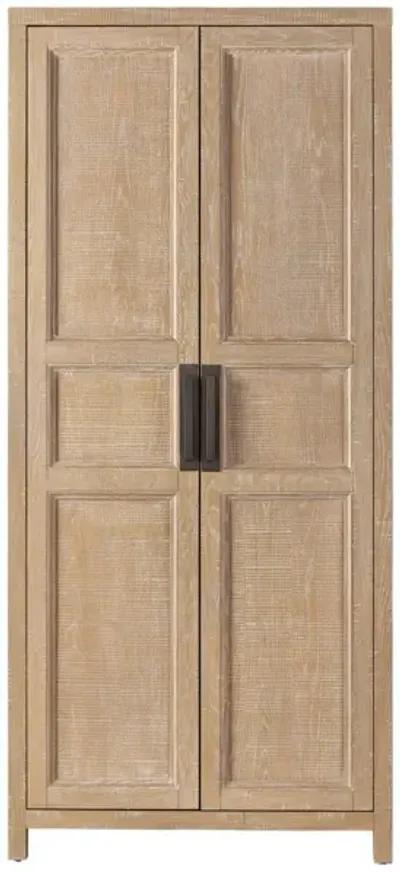 MODERN FARMHOUSE MORGAN RUSTIC OAK ARMOIRE CABINET