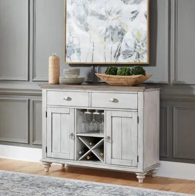 Liberty Furniture Ocean Isle Antique White/Weathered Pine Buffet