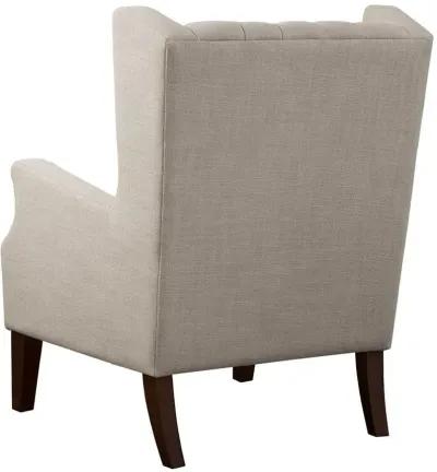 Olliix Madison Park Linen Maxwell Button Tufted Wing Chair