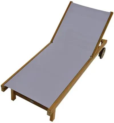 Royal Teak Sundaze Outdoor Gray Sling Chaise Lounger