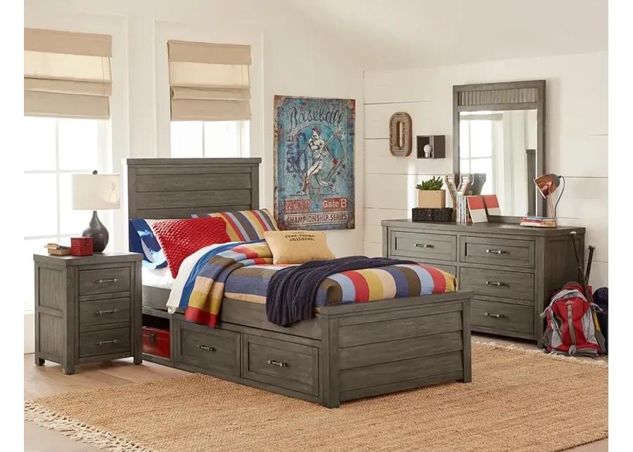 LOUVERED PANEL HEADBOARD TWIN - BUNKHOUSE