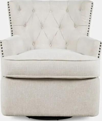 Bryson Oat Swivel Accent Barrel Chair